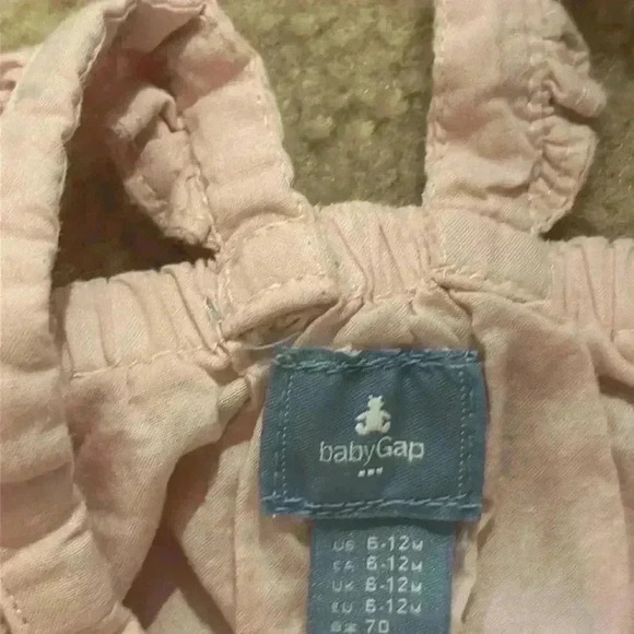 GAP - Pink one piece sleeveless dress with silver stripe design. Sz 6-12 months - Picture 5 of 5